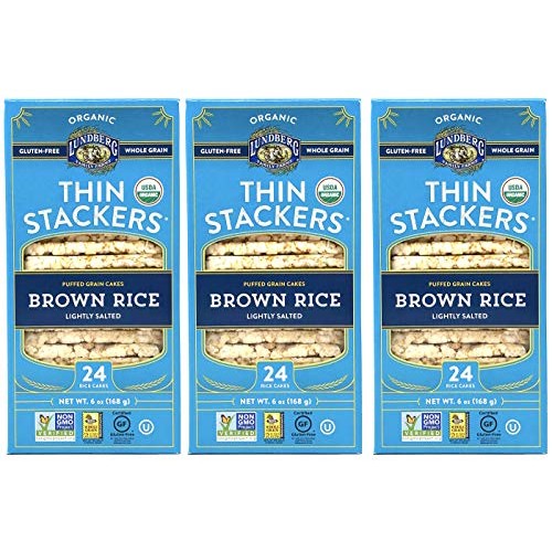 Lundberg Thin Stackers Organic Rice Cakes Lightly Salted Brown R