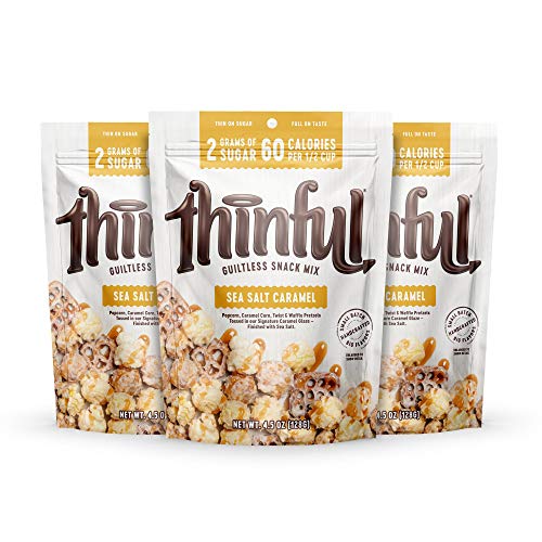 Thinful Sea Salt Caramel Gourmet Popcorn, Caramel Corn, and Pret...