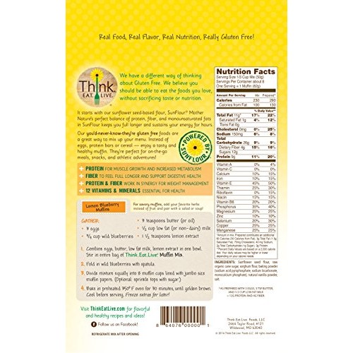 Think Eat Live High Protein Low Carb, Gluten Free Muffin Mix 1 P