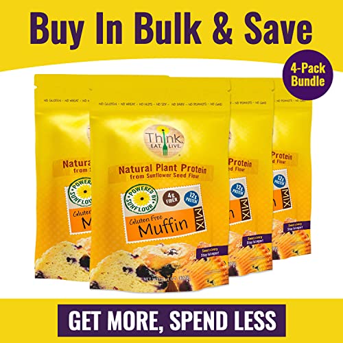 Think Eat Live SunFlour Muffin Mix made from Sunflower Seed Flou...