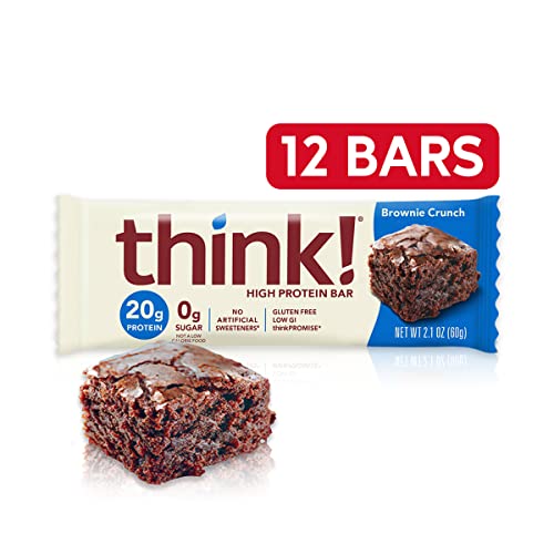 Think! Protein Bars, High Protein Snacks, Gluten Free, Sugar Fre