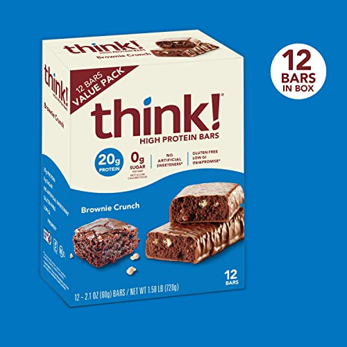 Think! Protein Bars, High Protein Snacks, Gluten Free, Sugar Fre