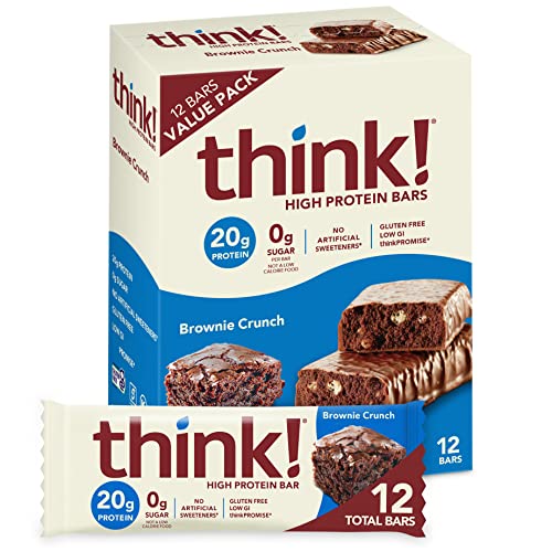 Think! Protein Bars, High Protein Snacks, Gluten Free, Sugar Fre