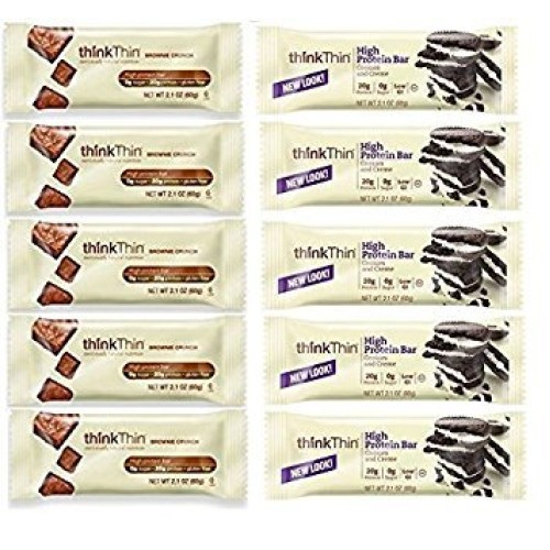 Thinkthin Cookies &Amp; Cream + Brownie Crunch Pack Of 10