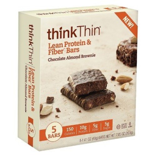Think Thin Lean Protein &Amp; Fiber Bars, Chocolate Almond Brownie,