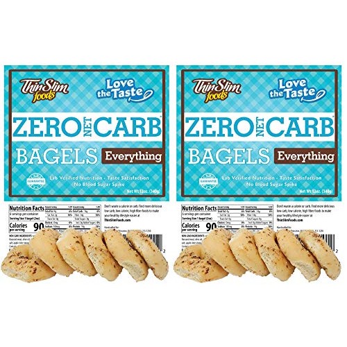 Thinslim Foods Love-The-Taste Low Carb Bagels, 2Pack Everything