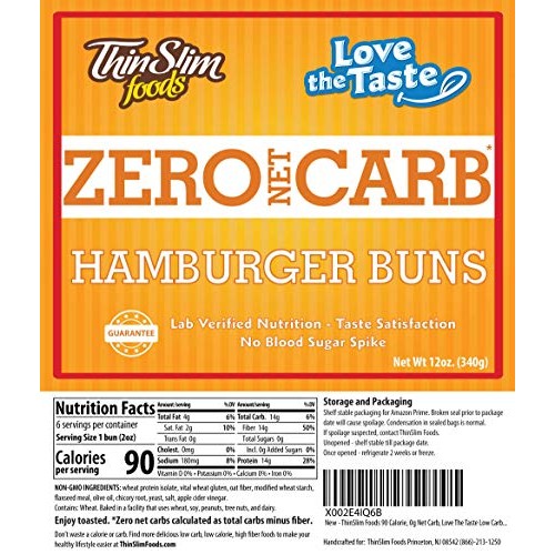 Thinslim Foods Low Carb Hamburger Buns - Keto-Friendly 2 Pack 1
