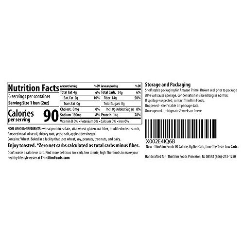 Thinslim Foods Low Carb Hamburger Buns - Keto-Friendly 2 Pack 1