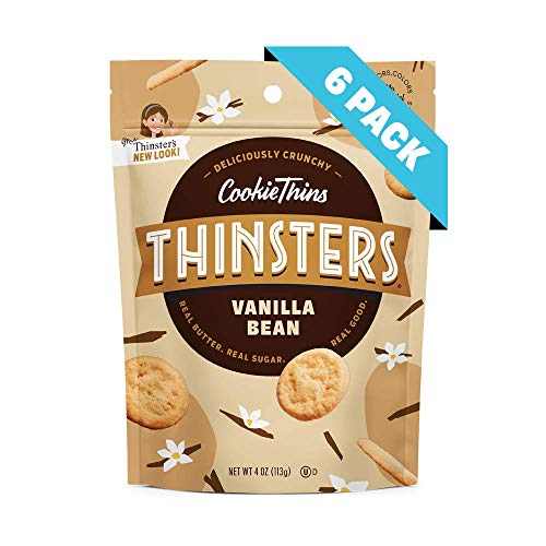 Thinsters Cookie Thins Cookies, Vanilla Bean, 4Oz Pack Of 6, N