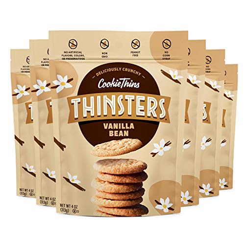 Thinsters Cookie Thins Cookies, Vanilla Bean, 4Oz Pack Of 6, N