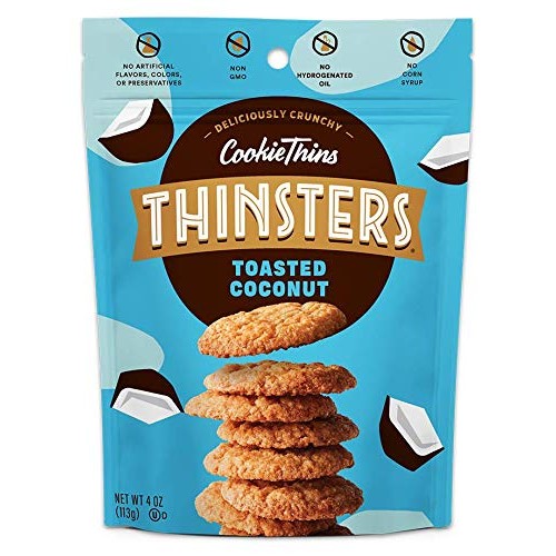 Thinsters Cookies 3 Count Variety Pack, 4 Ounce, Toasted Coconut