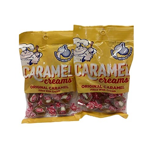 Goetzes Original Caramel Creams Candy Bundle: 2 4Oz Bags &Amp; Th