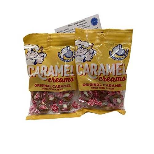 Goetzes Original Caramel Creams Candy Bundle: 2 4Oz Bags &Amp; Th
