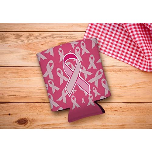 Breast Cancer Awareness Pink Ribbon Loved Survivor 12 Pack Can C...