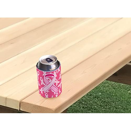 Breast Cancer Awareness Pink Ribbon Loved Survivor 12 Pack Can C...