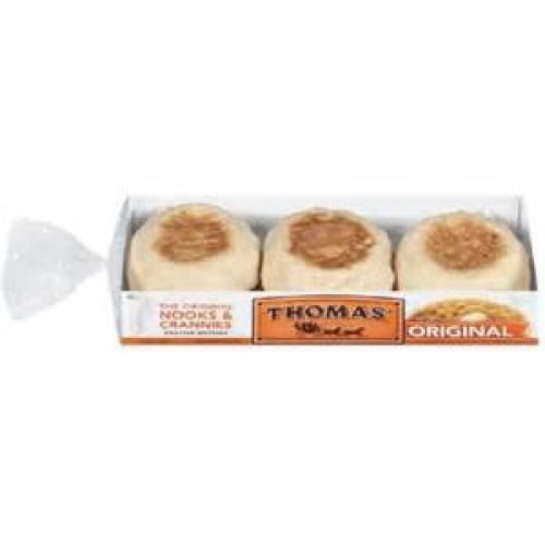 Thomas English Muffins Plain 6 Ct