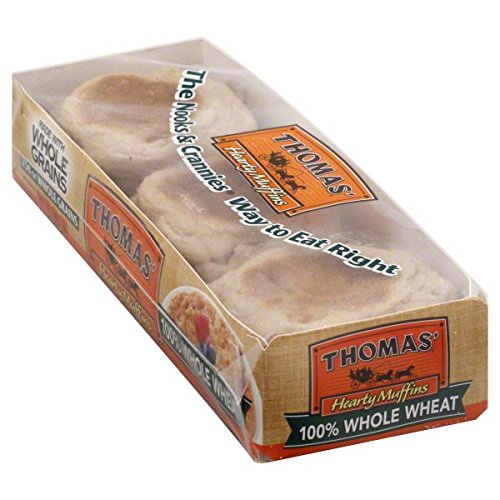 Thomas 100% Whole Wheat English Muffins, 12 Pack, 6 Count