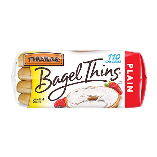 Thomas Plain Bagel Thins, Only 110 Calories, 8 Count, 13 Oz Thomas Plain Bagel Thins, Only 110 Calories, 8 Count, 13 Oz