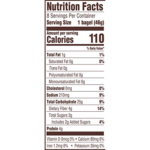 Thomas Plain Bagel Thins, Only 110 Calories, 8 Count, 13 Oz Thomas Plain Bagel Thins, Only 110 Calories, 8 Count, 13 Oz