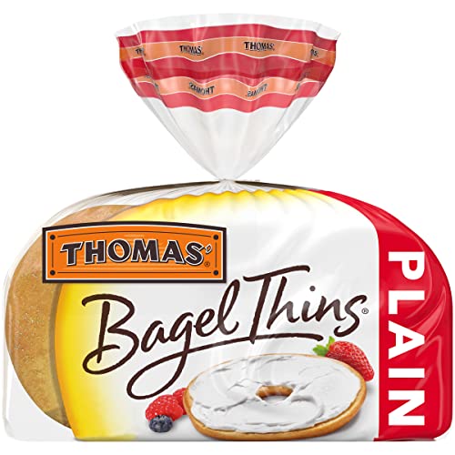 Thomas Plain Bagel Thins, Only 110 Calories, 8 Count, 13 Oz Thomas Plain Bagel Thins, Only 110 Calories, 8 Count, 13 Oz