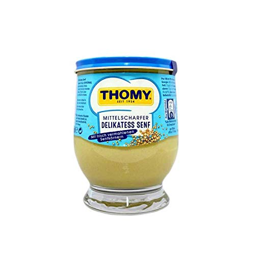German Mustard Thomy Delikatess Senf Mittelscharf In Glas 250Ml