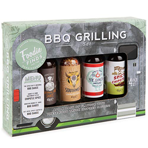 Thoughtfully Gifts, Bbq Grilling Gift Set, Flavors Include Spicy