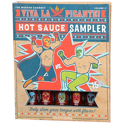 Thoughtfully Gifts, Hot Sauce Book Gift Set, Hot Sauce Sampler I