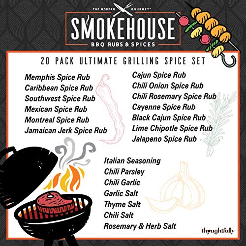 Thoughtfully Gifts, Smokehouse Ultimate Grilling Spice Set, Gril