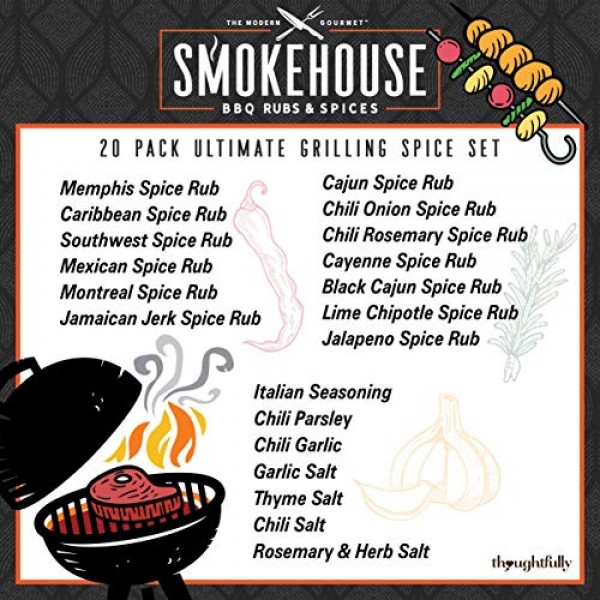 Thoughtfully Gifts, Smokehouse Ultimate Grilling Spice Set, Gril...