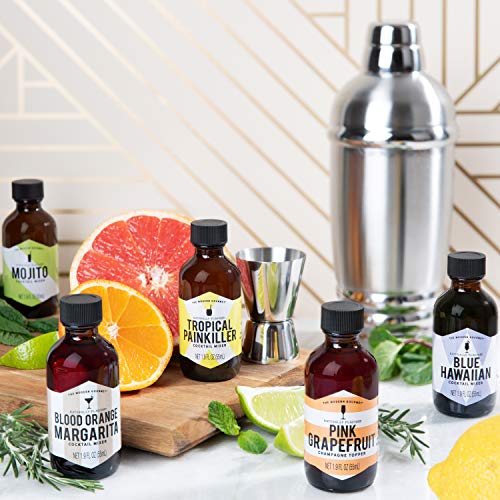 Thoughtfully Gifts, Social Club Cocktail Mixers Gift Set, Premiu
