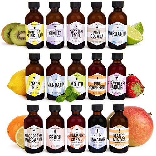 Thoughtfully Gifts, Social Club Cocktail Mixers Gift Set, Premiu