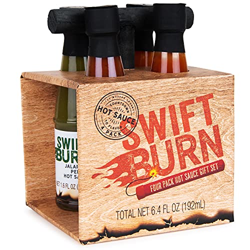 Thoughtfully Gifts, Swift Burn Tnt Hot Sauce Gift Set, Flavors I