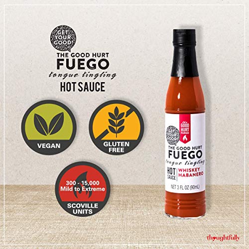 Thoughtfully Gifts, The Good Hurt Fuego: A Hot Sauce Gift Set Fo