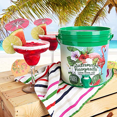Thoughtfully Gifts, Watermelon Margarita Cocktail Bucket, Includ