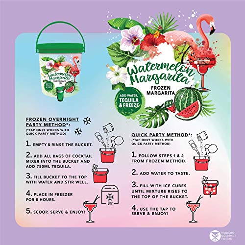 Thoughtfully Gifts, Watermelon Margarita Cocktail Bucket, Includ