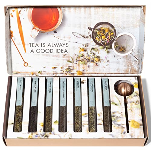 Thoughtfully Gourmet, Tea Therapy Infusion Gift Set, 7 Unique Fl