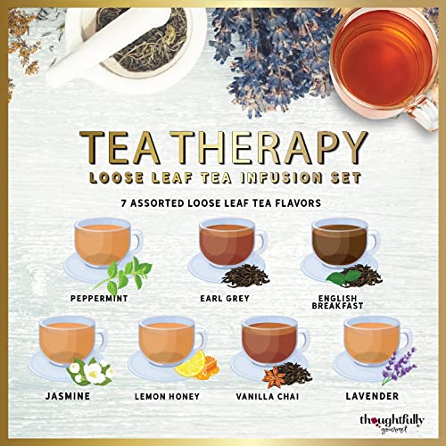 Thoughtfully Gourmet, Tea Therapy Infusion Gift Set, 7 Unique Fl