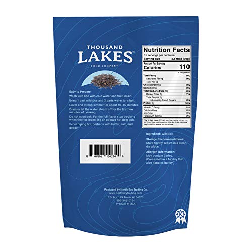 Thousand Lakes Minnesota Grown Wild Rice - 3-Pack 15 Ounces 45