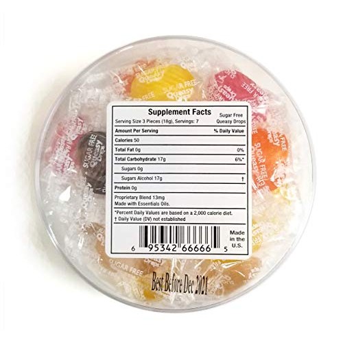 Queasy Drops Sugar Free | 21 Drops | Nausea Relief Chemo, Motio