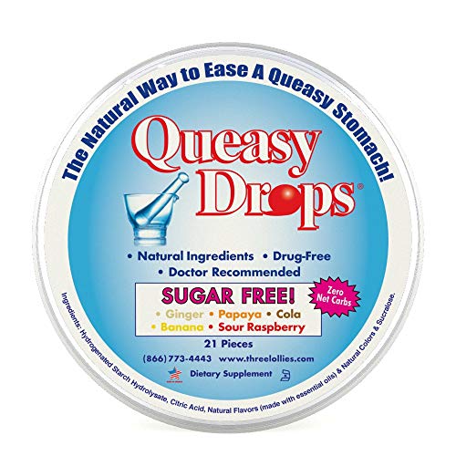 Queasy Drops Sugar Free | 21 Drops | Nausea Relief Chemo, Motio
