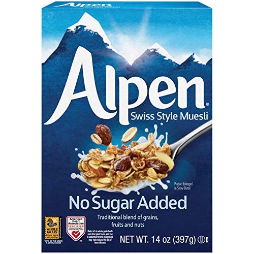 Alpen No Sugar Added Muesli, Swiss Style Muesli Cereal, Whole Gr
