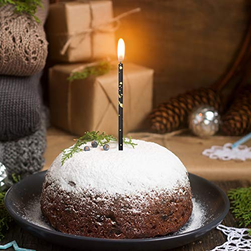 Threlaco 24 Pieces Birthday Candles Long Thin Cake Candle Cupcak
