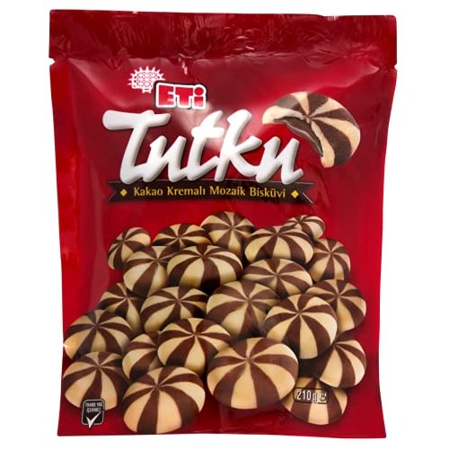 Eti Tutku Mosaic Biscuit Filled With Cocoa Cream, Turkish Biscui...