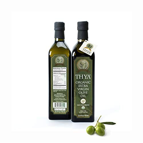 Usda Organic Extra Virgin Olive Oil By Thya, First Cold Pressed,
