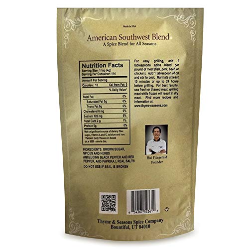 Thyme &Amp; Seasons Gourmet American Southwest Spice - Dry Rub Marin