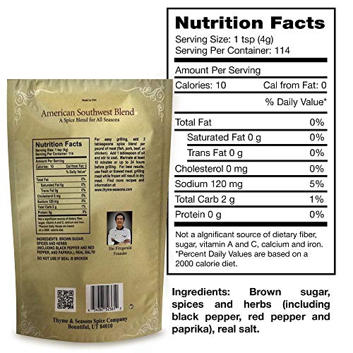 Thyme &Amp; Seasons Gourmet American Southwest Spice - Dry Rub Marin