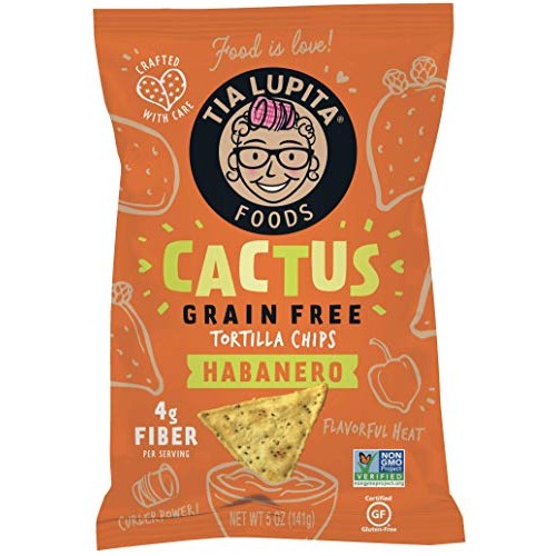 Tia Lupita Cactus Tortilla Chips – Habanero - Flavorful Heat, Ve