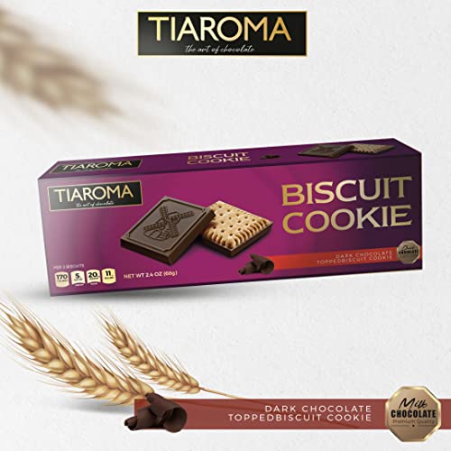 Tiaroma Biscuit Cookie | Dark Chocolate topped Biscuit Cookie, P...