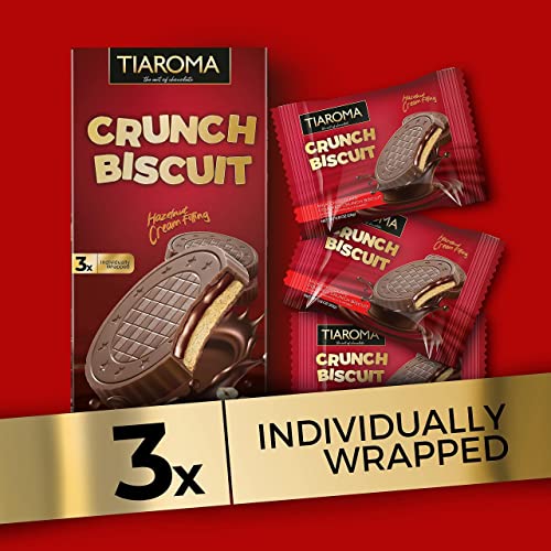 Tiaroma Crunch Biscuit 3 Pack | Milk Chocolate Covered Crunchy B...