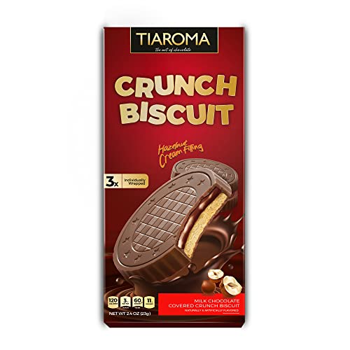 Tiaroma Crunch Biscuit 3 Pack | Milk Chocolate Covered Crunchy B...